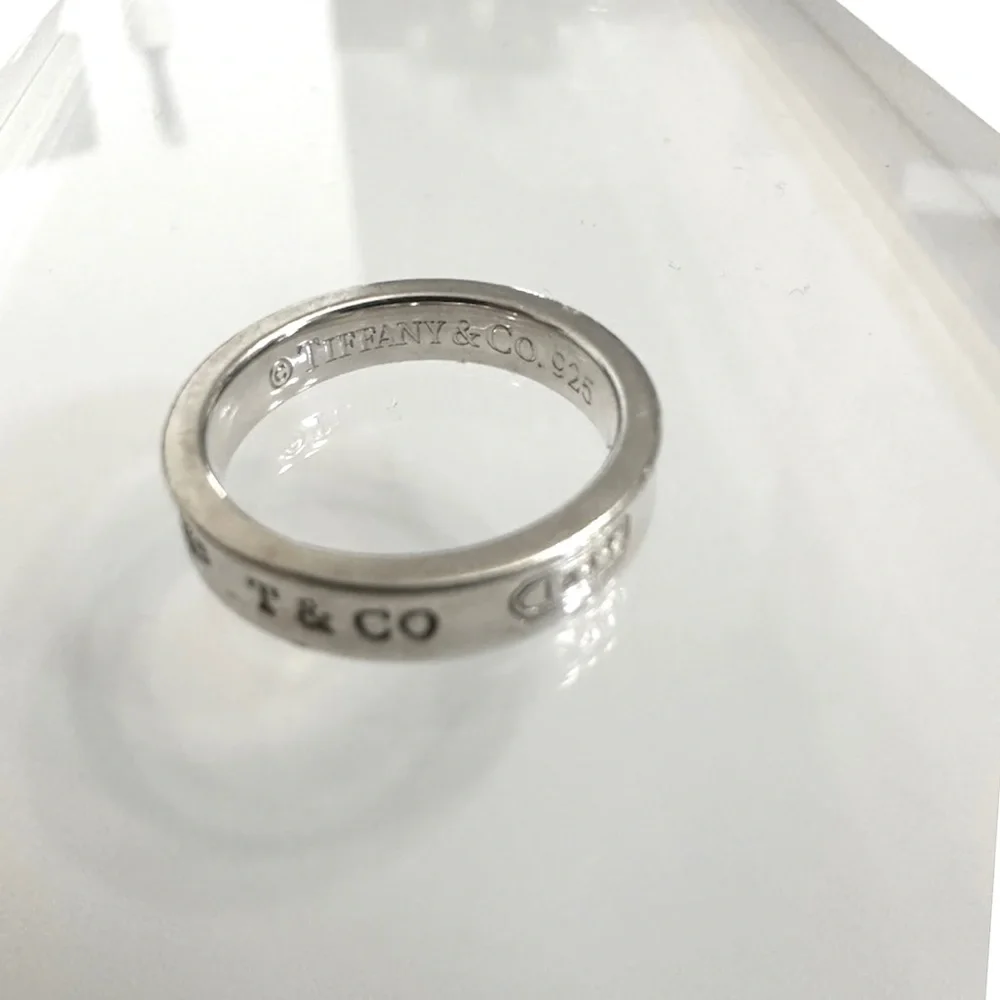 💎 TIFFANY&CO. 1837 Silver 925 Thin Band Ring sz: 49 - Picture 5 of 12